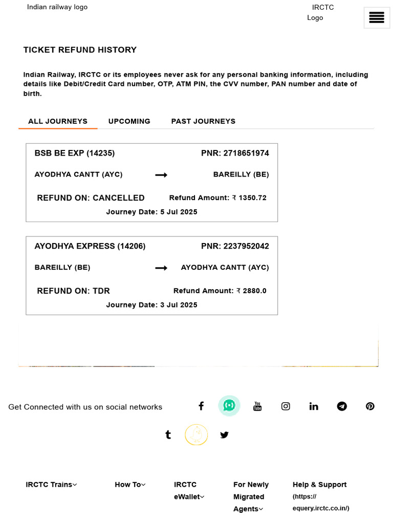 IRCTC Next Generation ETicketing System Refund | PDF | Banking ...
