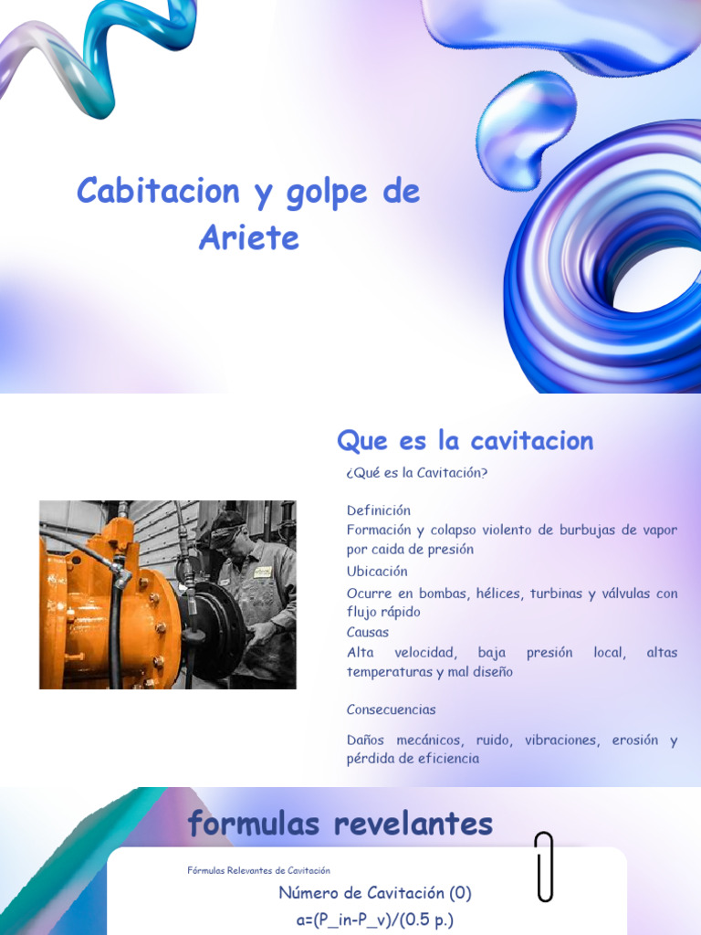 Cavitacion y Golpe de Arite | PDF | Fenomeno fisico | Ingeniería de ...