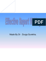 Effective Report Writing