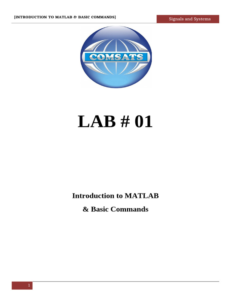 Signal and System LAB Mannual Spring 2026 | PDF | Matrix (Mathematics ...