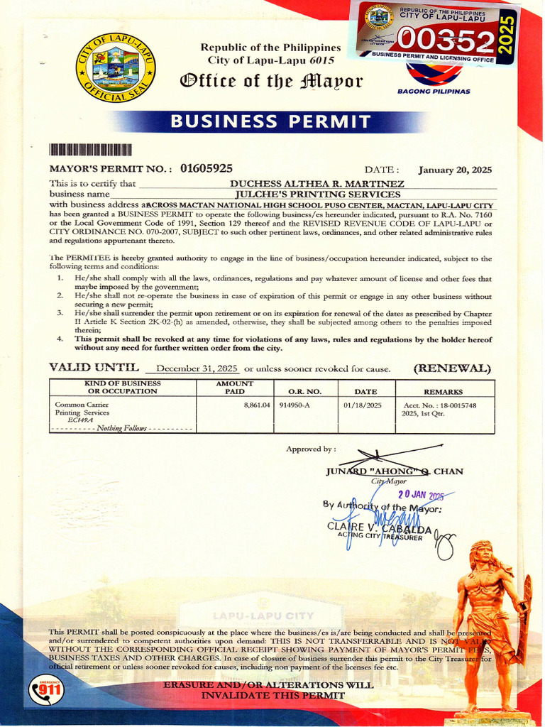 Business Permit | PDF