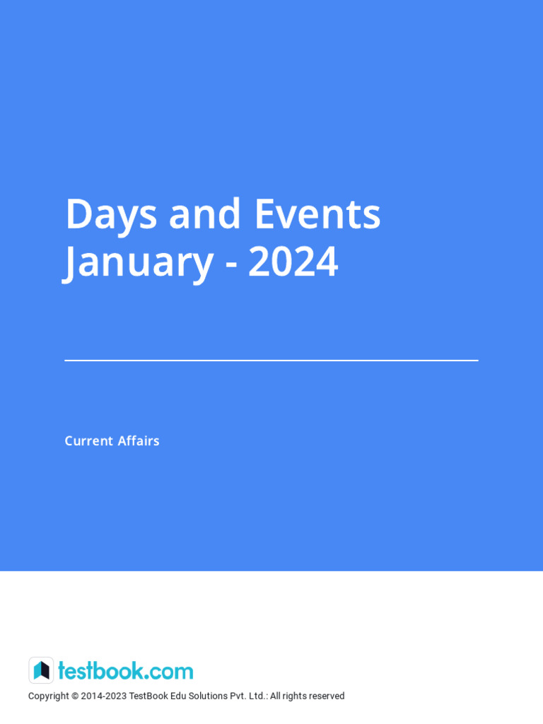 Days and Events January - 2024 | PDF