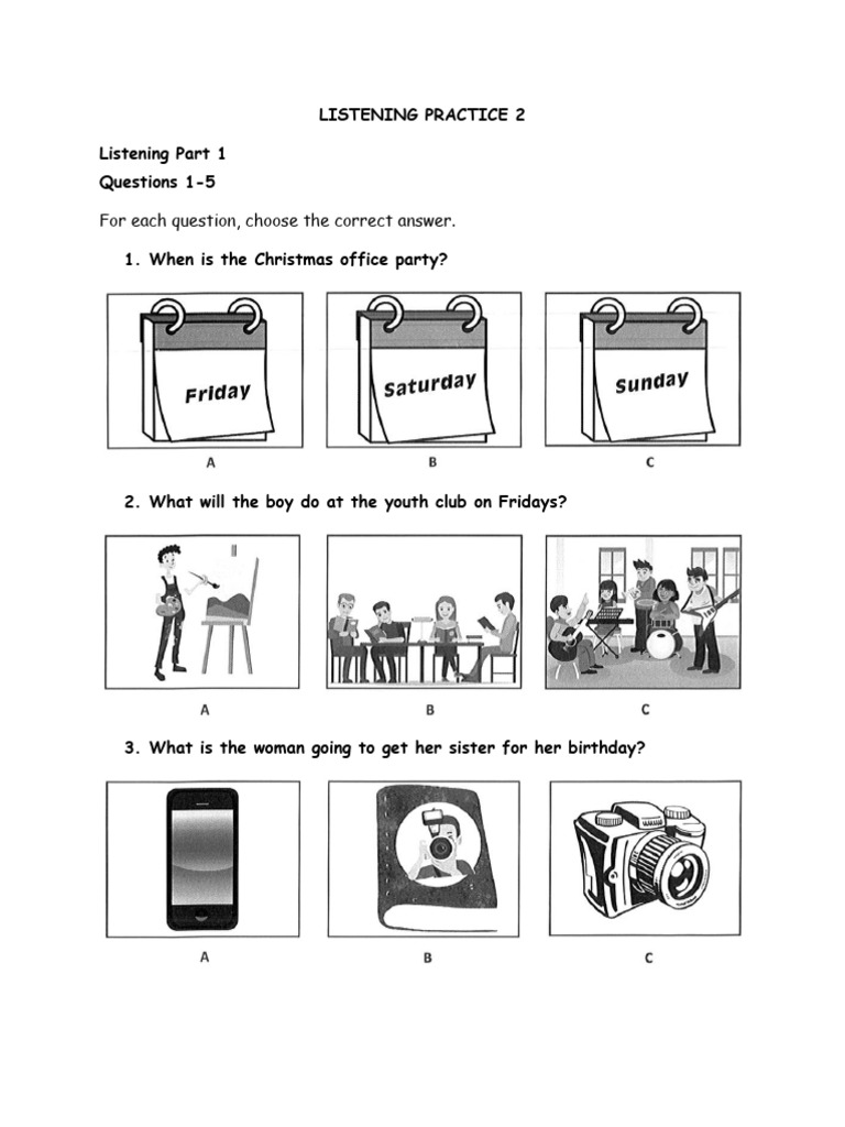 Listening Practice 2 | PDF