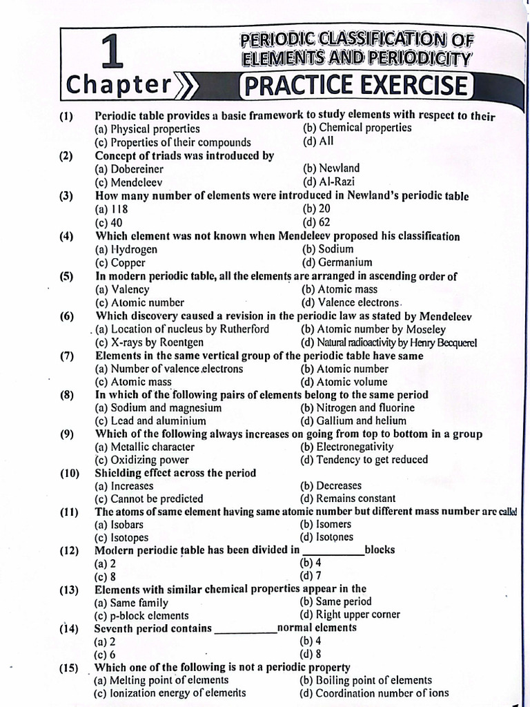 12 - Periodic Classification of Elements & Periodicity | PDF