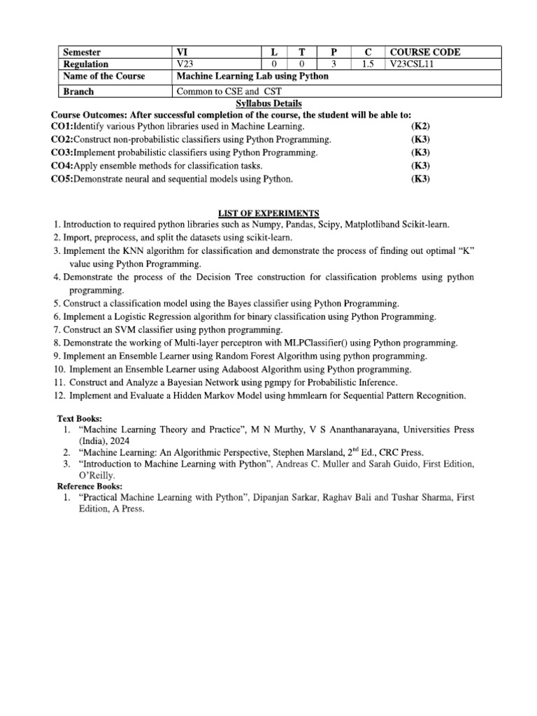 ML Lab | PDF