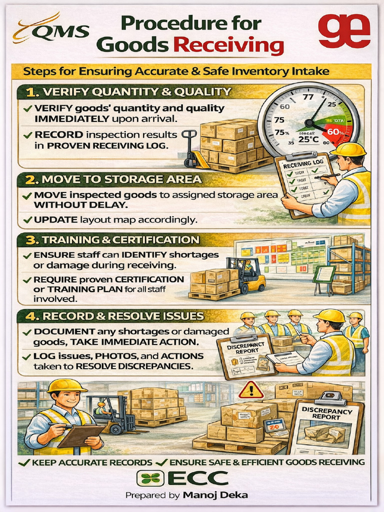 Procedure For Goods Receiving Poster | PDF