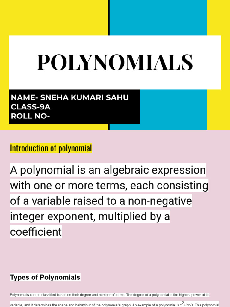 Polynomials | PDF | Polynomial | Computational Science