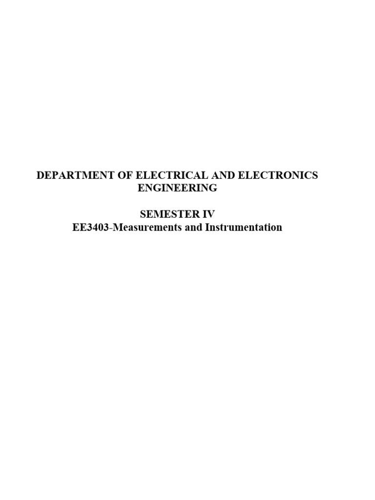 EE3403 M&I 5 Unit Notes | PDF | Detector (Radio) | Electronics