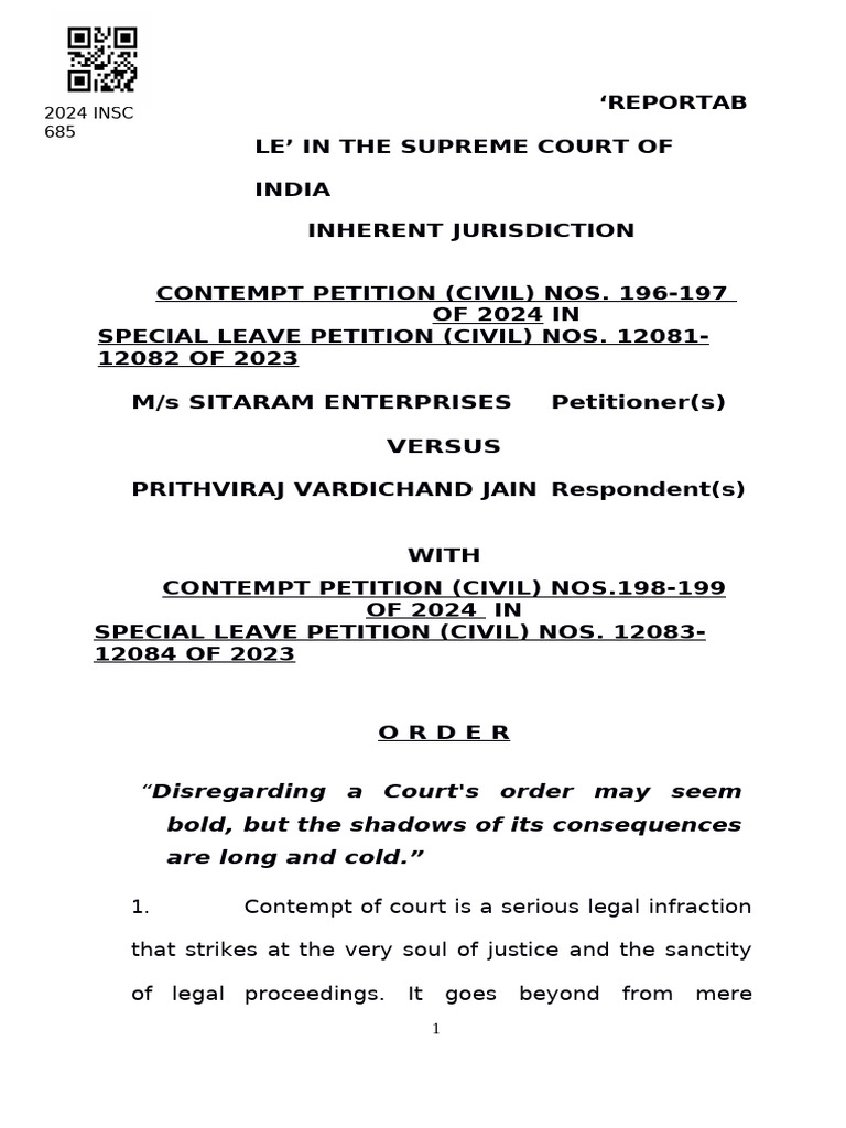 Contempt of Court Case | PDF | Lawsuit | Contempt Of Court