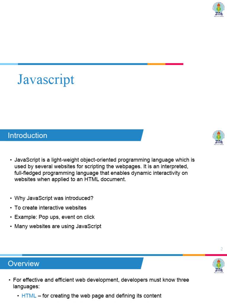 Javascript | PDF | Java Script | Computer Programming