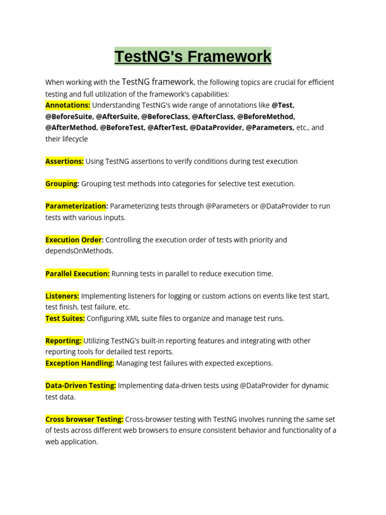 TestNg Study Full | PDF | Software Testing | Software Engineering