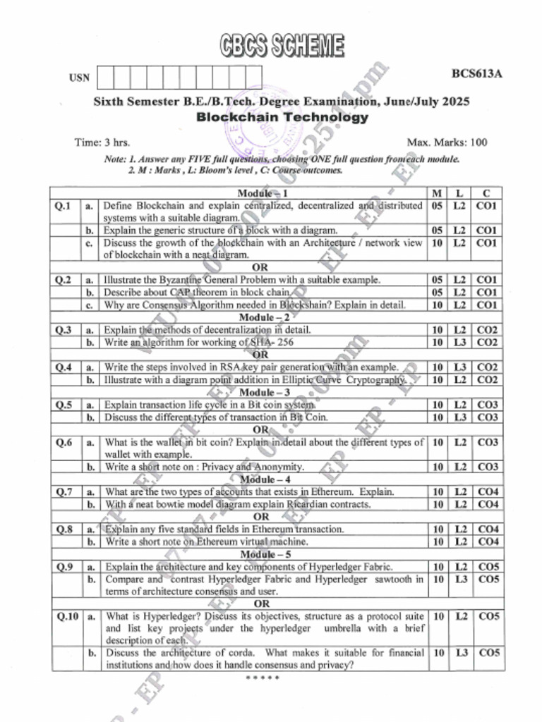 Bcs613a June July 2025 | PDF