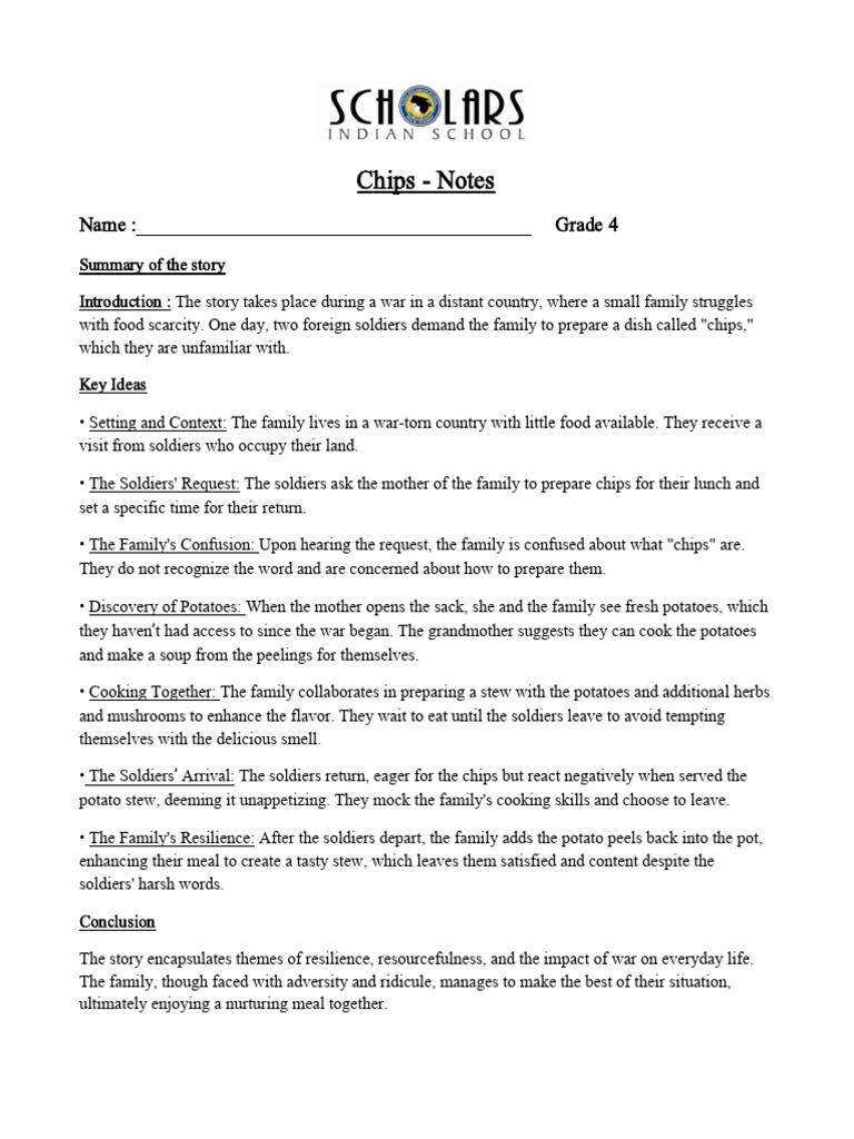 U85yw7 HMW 1770026351 Chips - Notes-WPS Office | PDF | French Fries | Foods