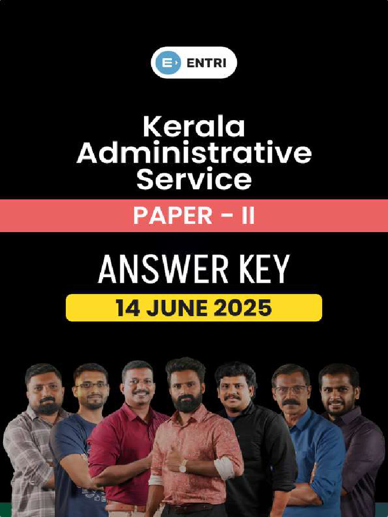 Kas Paper 2 Entri Ans Key | PDF