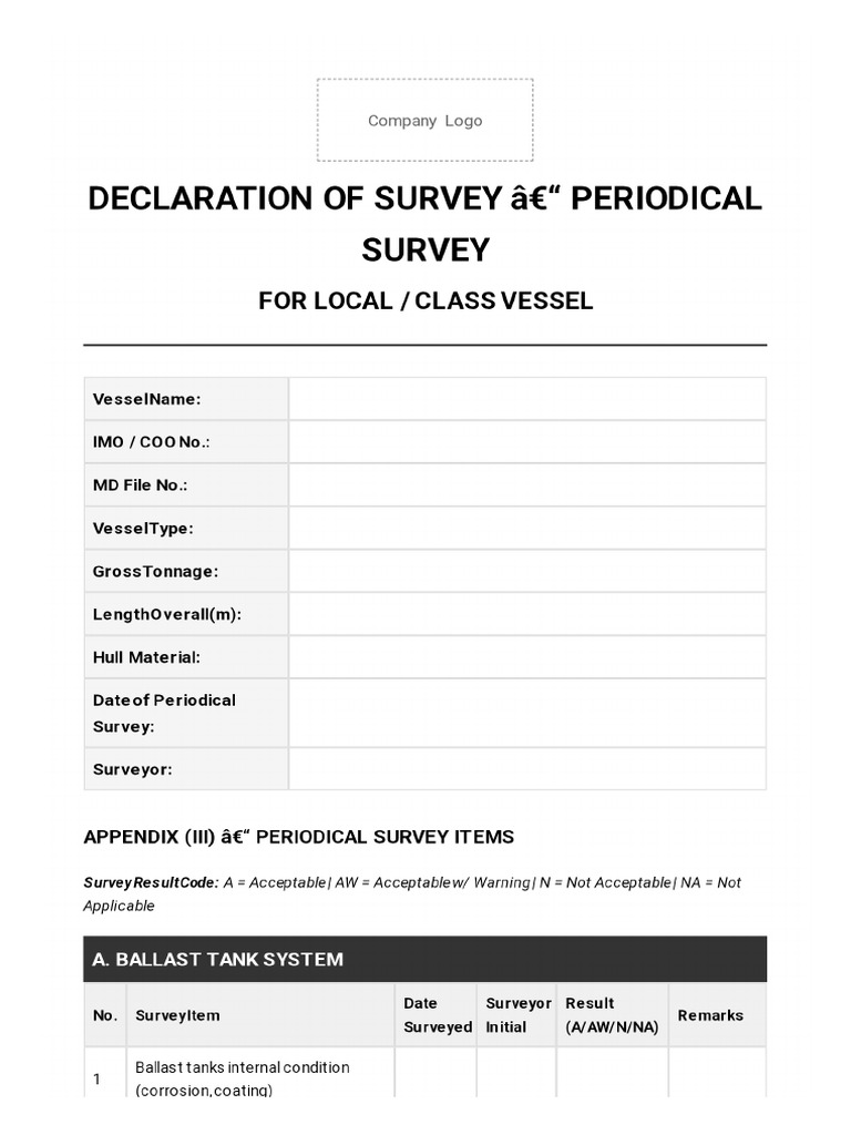Survey Declaration | PDF