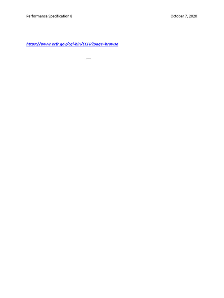 Performance Specification 8 | PDF | Volatile Organic Compound | Safety