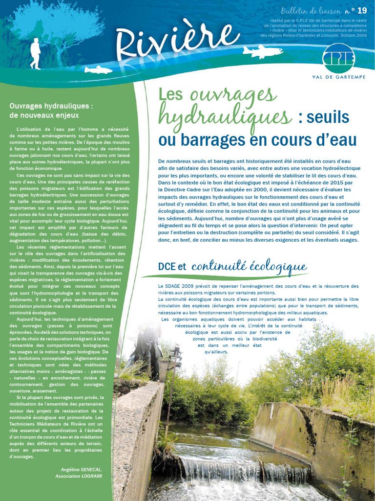 Lettre Riviere n19 | PDF | Eau | Barrage