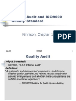 Quality Audit and ISO9000 Quality Standard: Kinnison, Chapter 17