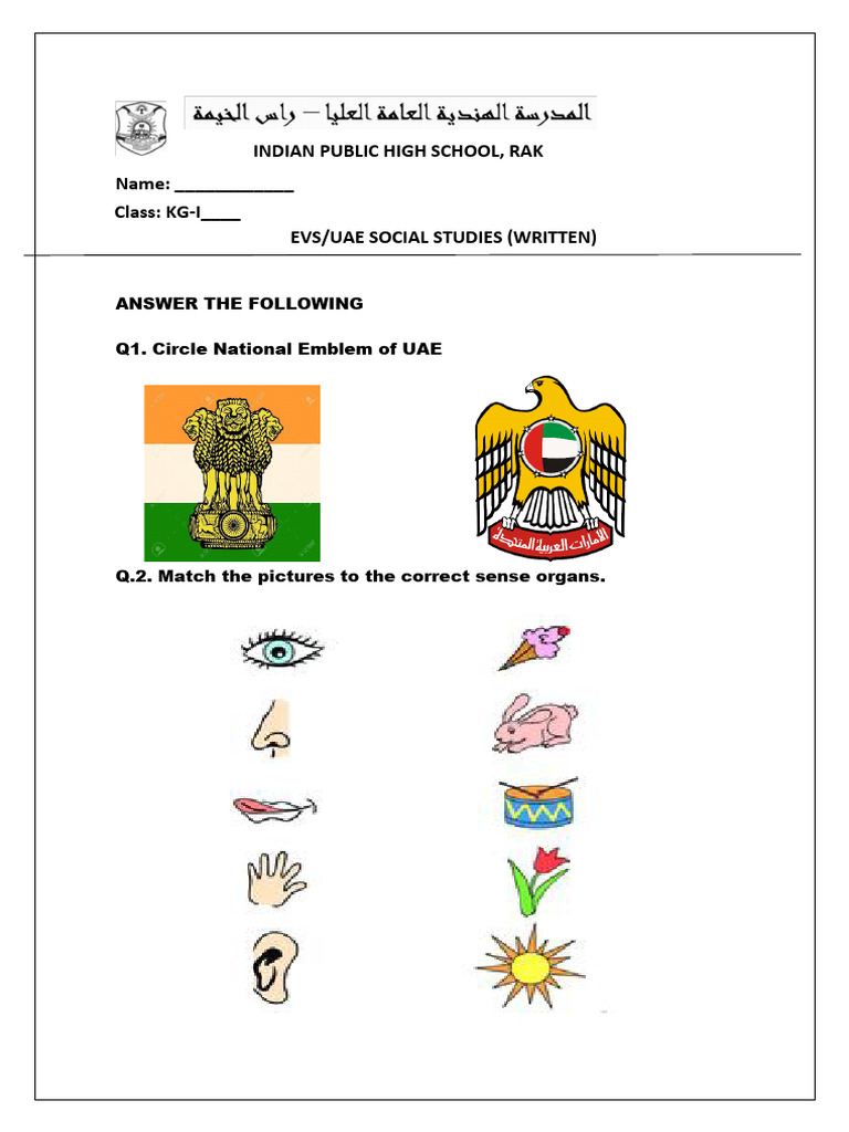 EVS Practice Worksheet (WRITTEN) | PDF