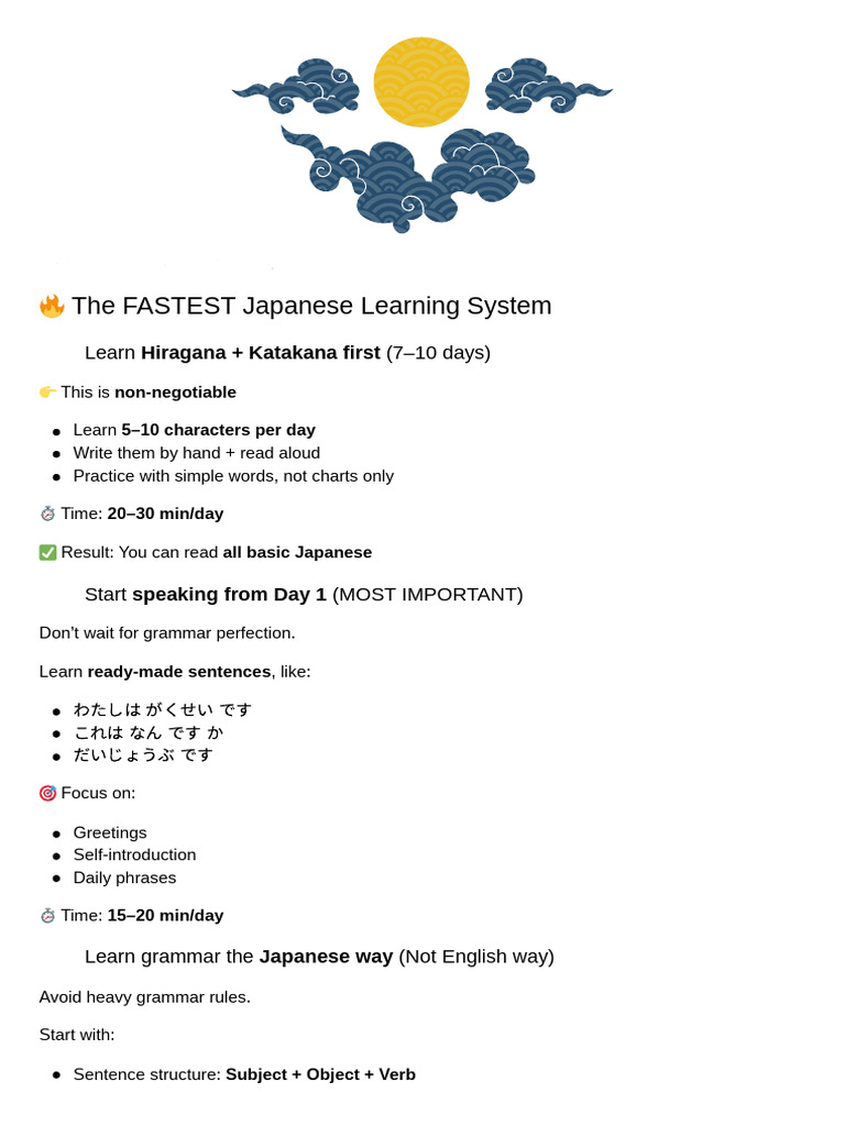 ? the FASTEST Japanese Learning System | PDF