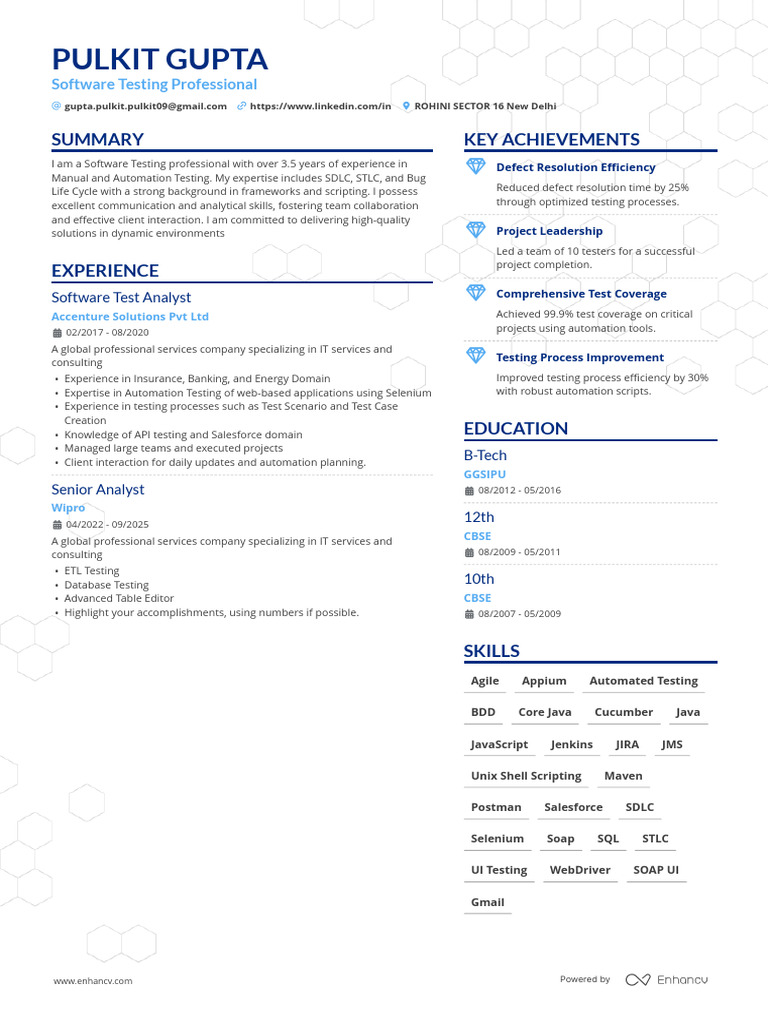 Pul Kit Gupta Resume | PDF | Selenium (Software) | Software Testing