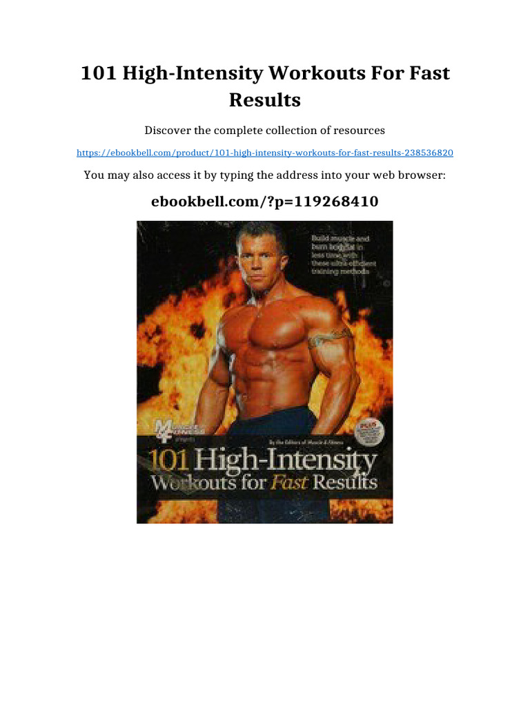 101 highintensity workouts for fast results online reading PDF