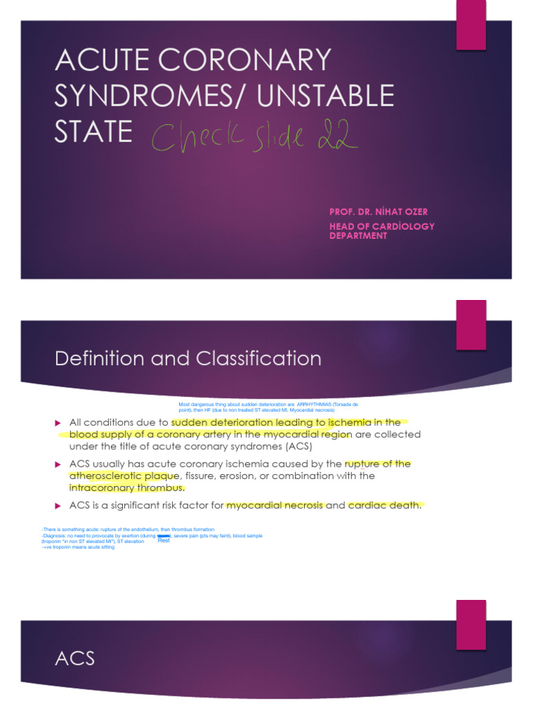 Acute Coronary Syndrome | PDF | Myocardial Infarction | Cardiovascular ...
