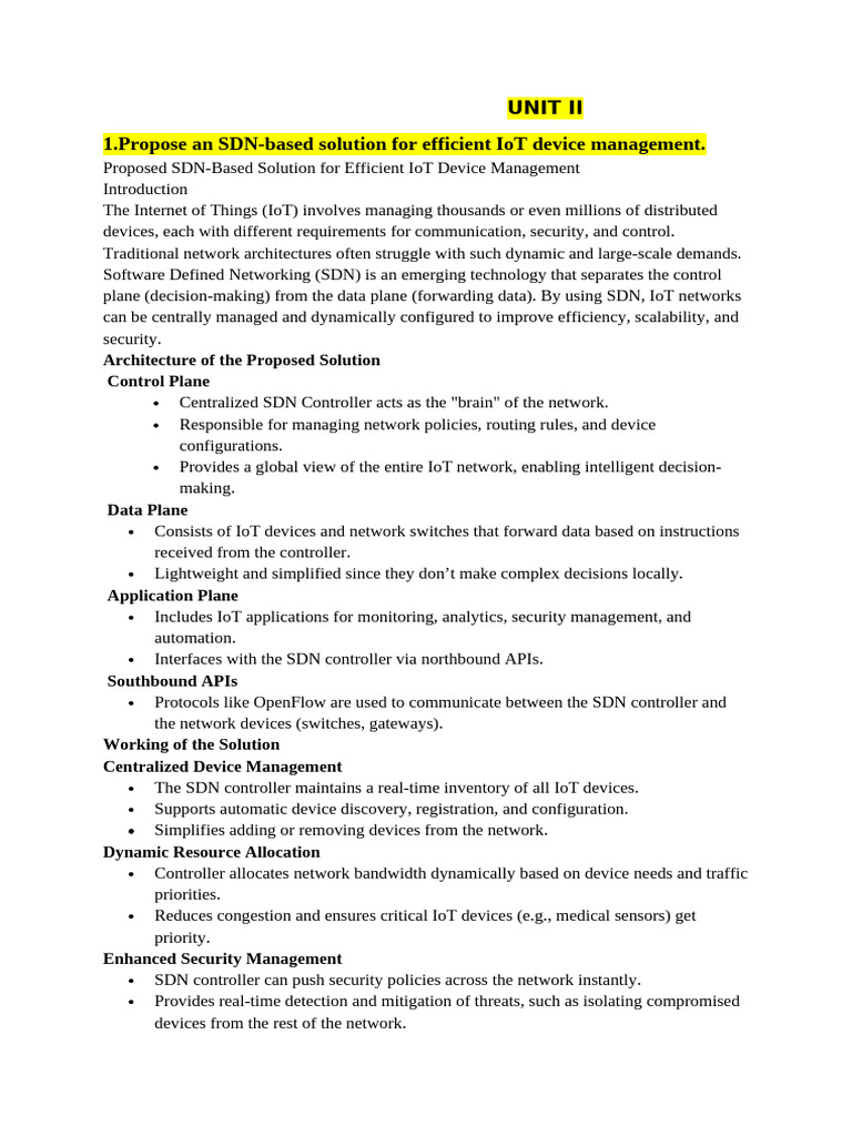 UNIT II IOT | PDF | Internet Of Things | Computer Network