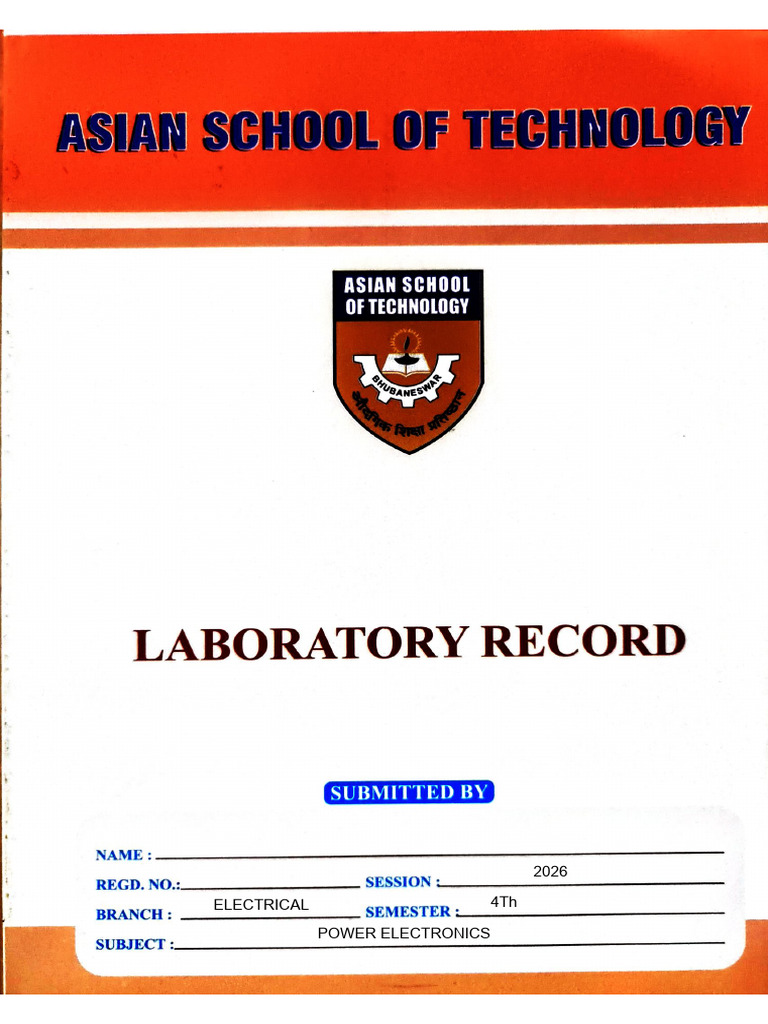 Power Electronics Lab (Pr-1) - 4th Sem | PDF | Rectifier | Bipolar ...