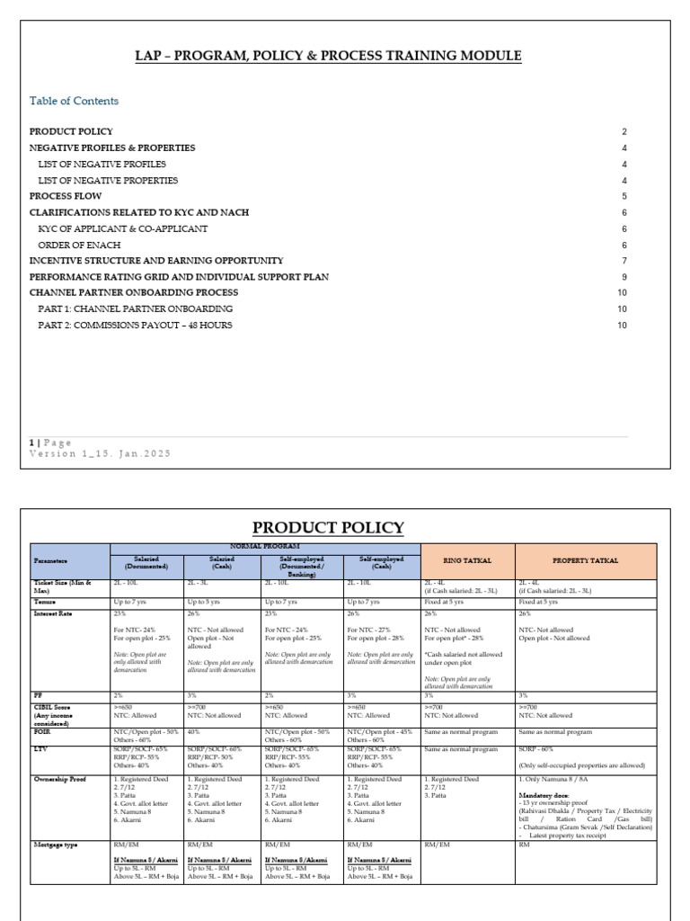 Policy, Product, Process Module | PDF | Economies | Financial Services