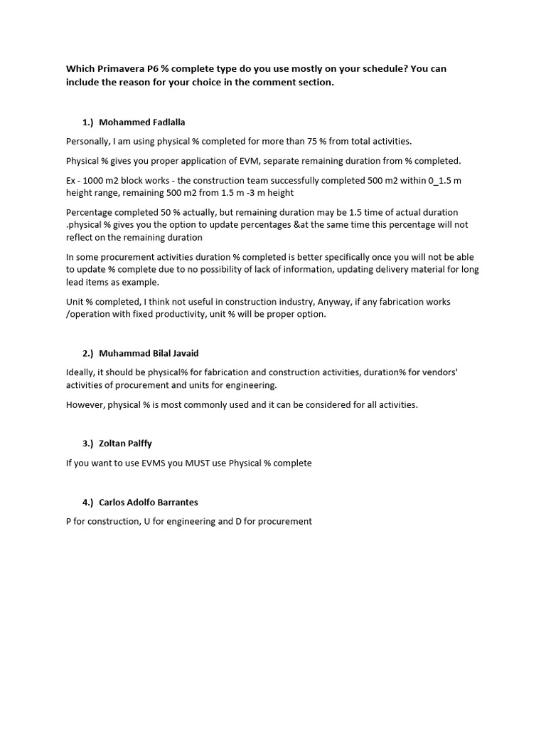 Which Primavera P6 - Complete Type | PDF