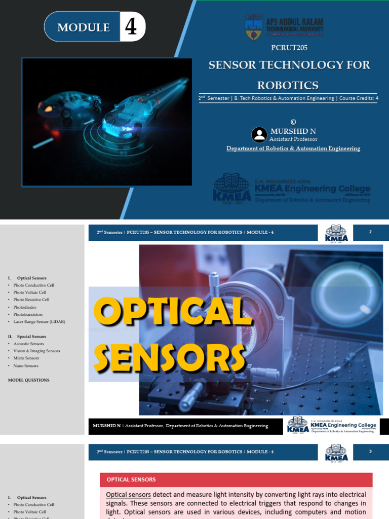 Sensor Technology For Robotics PCRUT205 Module-4 | PDF | Lidar ...
