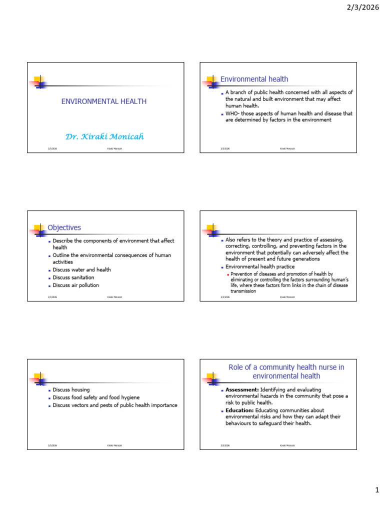 NHS 327 L4 - Evironmental Health - Introduction | PDF | Air Pollution ...