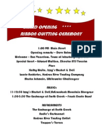 Grand Opening Program