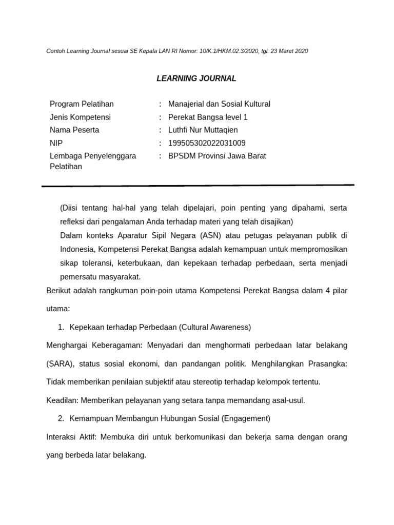 Format Learning Journal | PDF