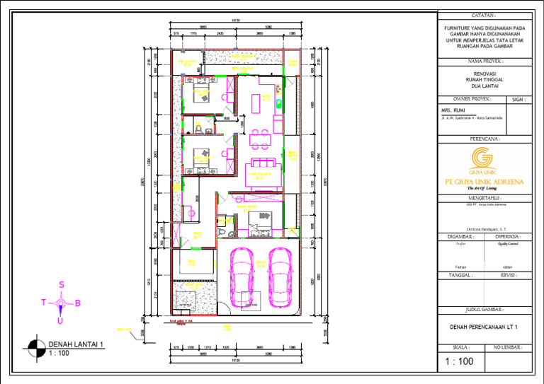 Mi - Denah Layout Eksisting-D. Perencanaan Lt.1 | PDF