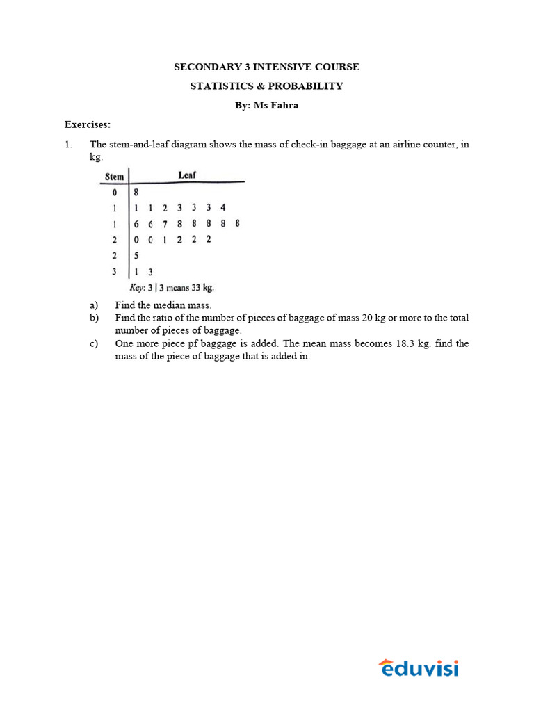 Sec 3 Statistics & Probability Type B Q 2026 | PDF