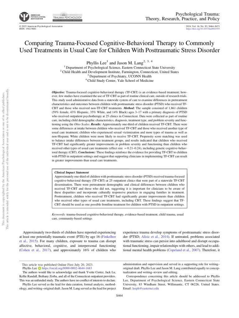 EBSCO-FullText-06 02 2025 | PDF | Psychological Trauma | Cognitive ...