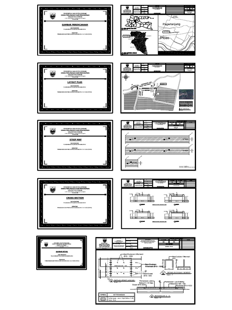 Contoh Gambar Rigid Beton | PDF