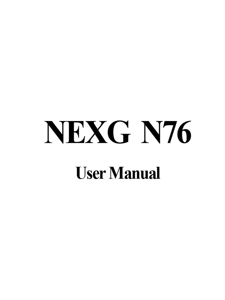 User Manual NEXG N76 | PDF | Telephone | Icon (Computing)