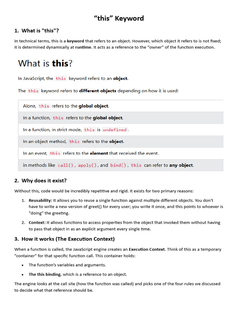10 - This & Function Binding | PDF | Method (Computer Programming ...