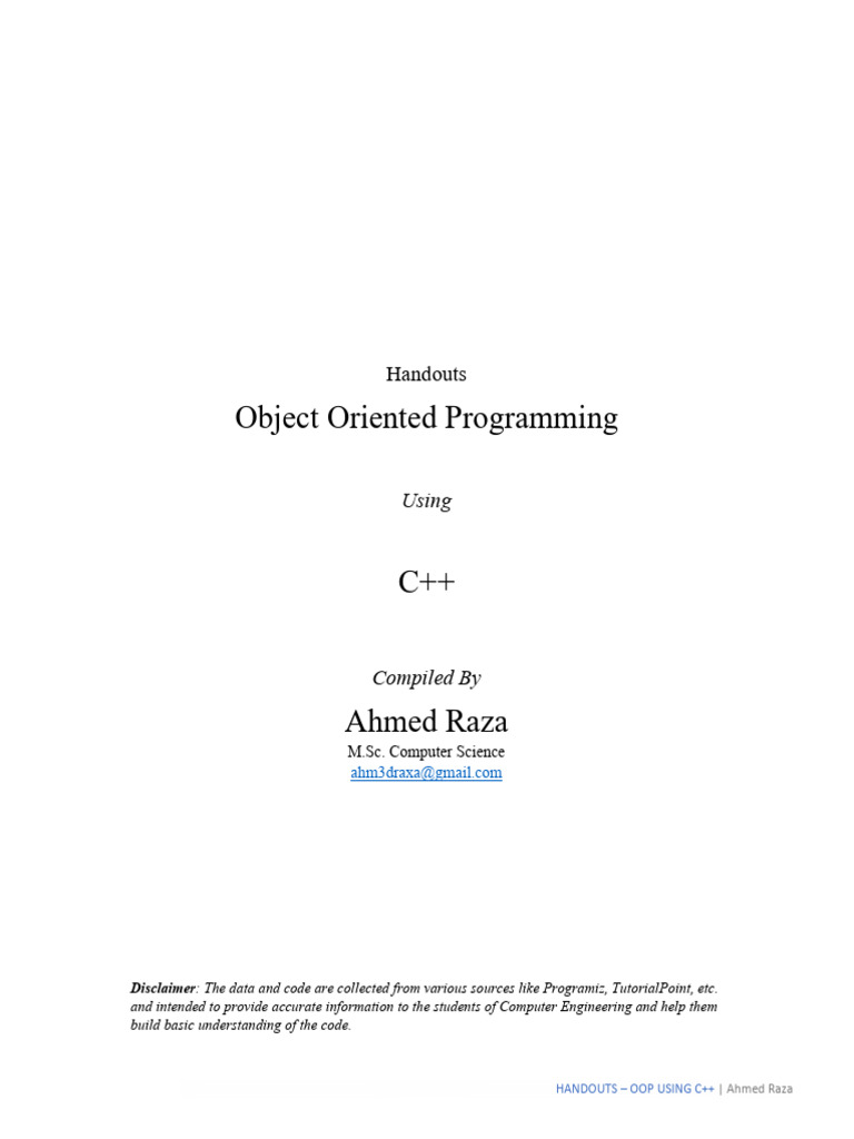 OOP in C | PDF | Parameter (Computer Programming) | C++