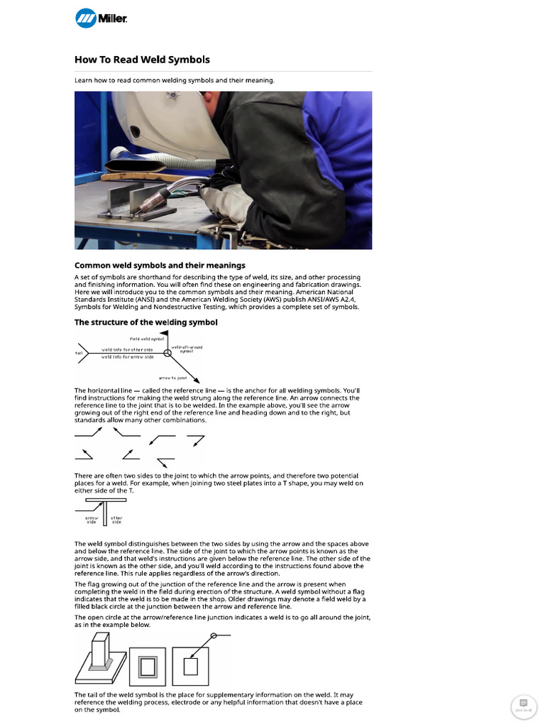Deciphering Weld Symbols - MillerWelds | PDF
