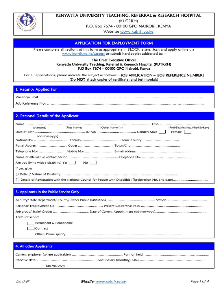 Job Application Forms Embassies Missions | PDF | Bachelor's Degree ...