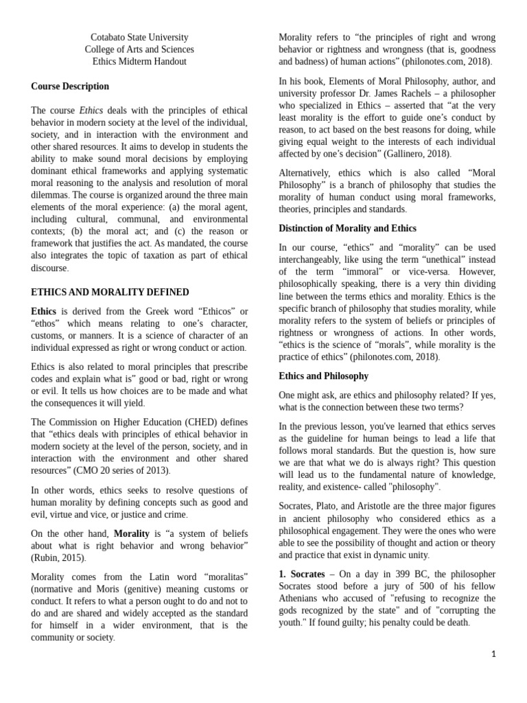 Ethics and Morality Defined | PDF | Relativism | Morality
