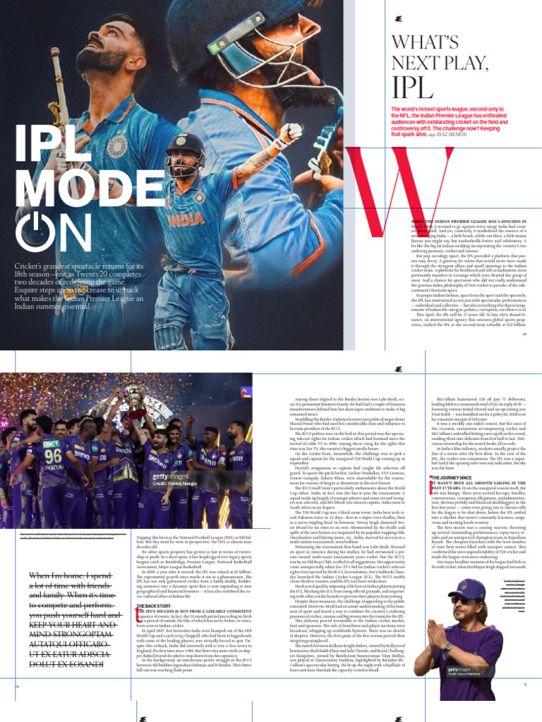 Ipl 1 | PDF | Ball And Bat Games | Team Sports