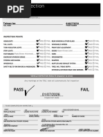 Uber Vehicle Inspection Form 2025 | PDF