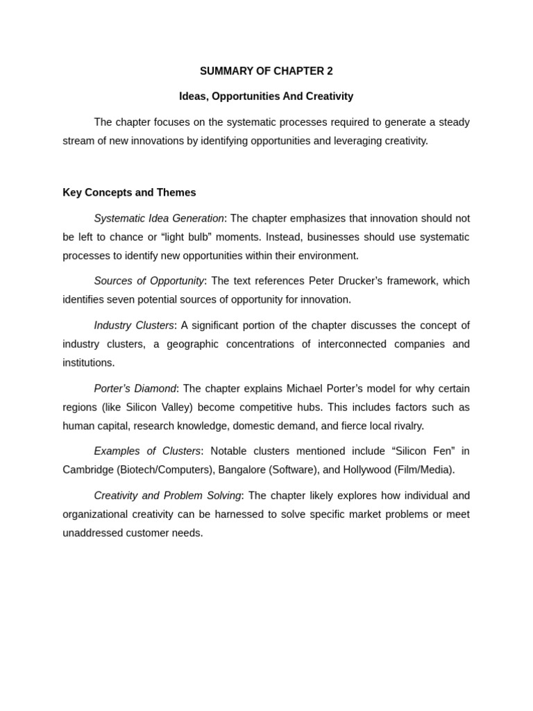 Quidlat - Chapter 2 Summary | PDF | Creativity | Innovation