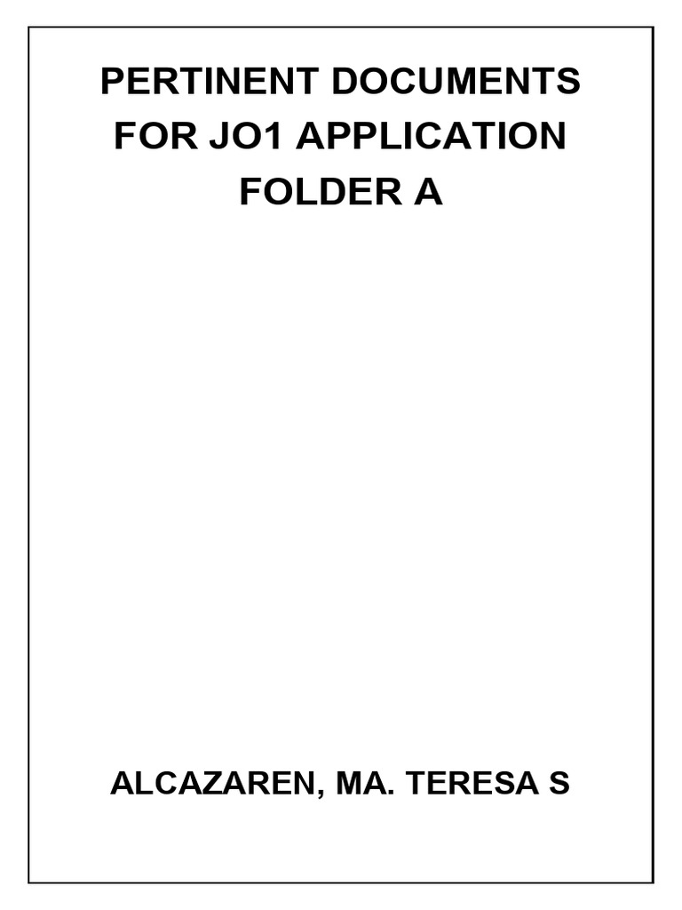 Pertinent Documents | PDF