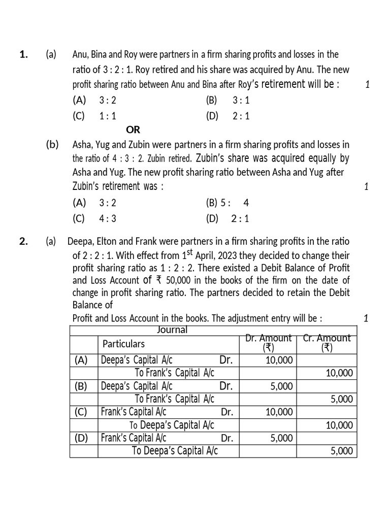 Book-1 Partnership Firm PY Questions With Solutions | PDF | Balance ...